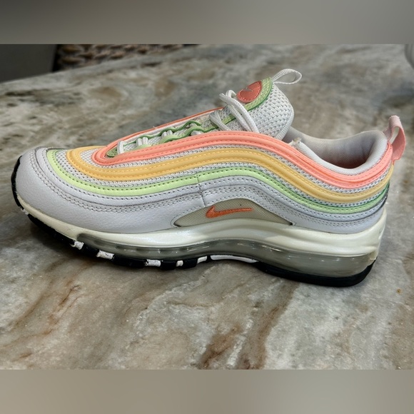 Women’s NIKE Air Max 97 Melon tint/Barely volt/Atomic pink. Size 5.5 - Picture 3 of 11